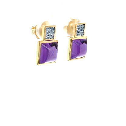 Preview: Osmium-Ohrstecker Purple