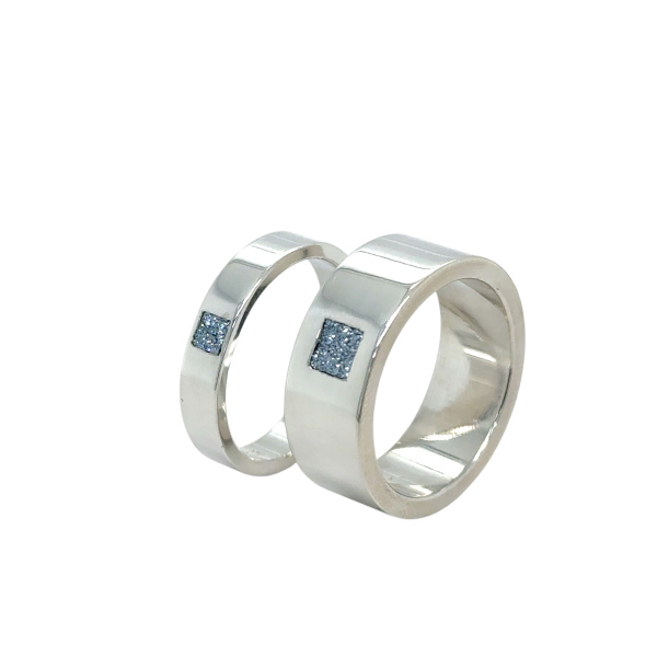 Osmiumring Eternity aus Argentiumsilber 4mm