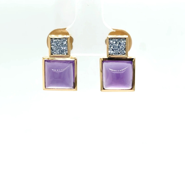 Osmium-Ohrstecker Purple